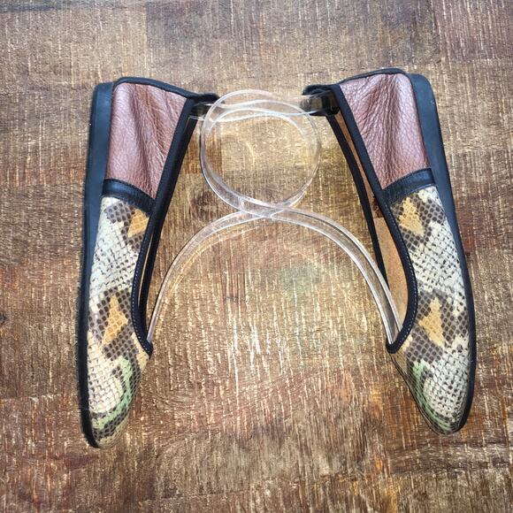 Arche France Lamour Ballerina Flat Snake Copper Leather Ballet Shoe EU 38 VGC - Picture 6 of 10